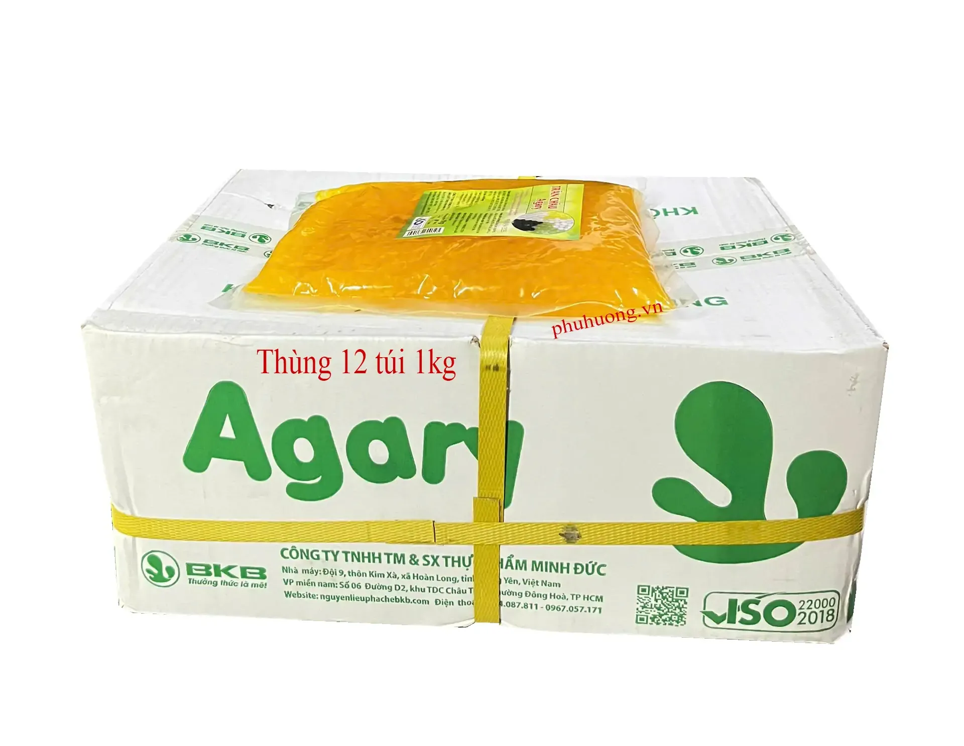 Trân châu rong nho VÀNG - thùng 12 túi 1kg
