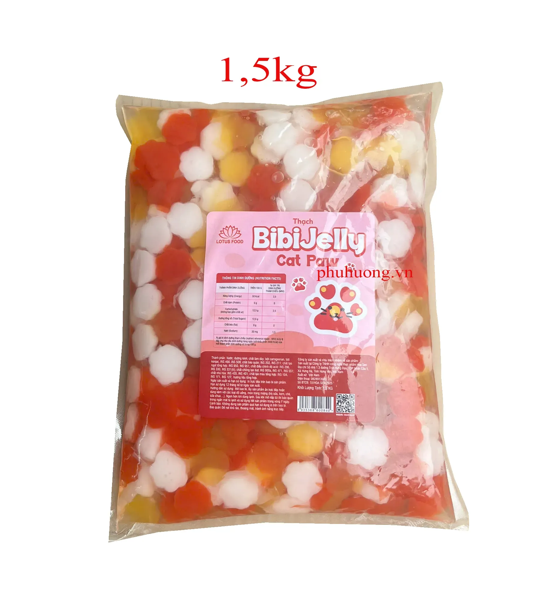 Thạch chân mèo Bibi 1,5kg