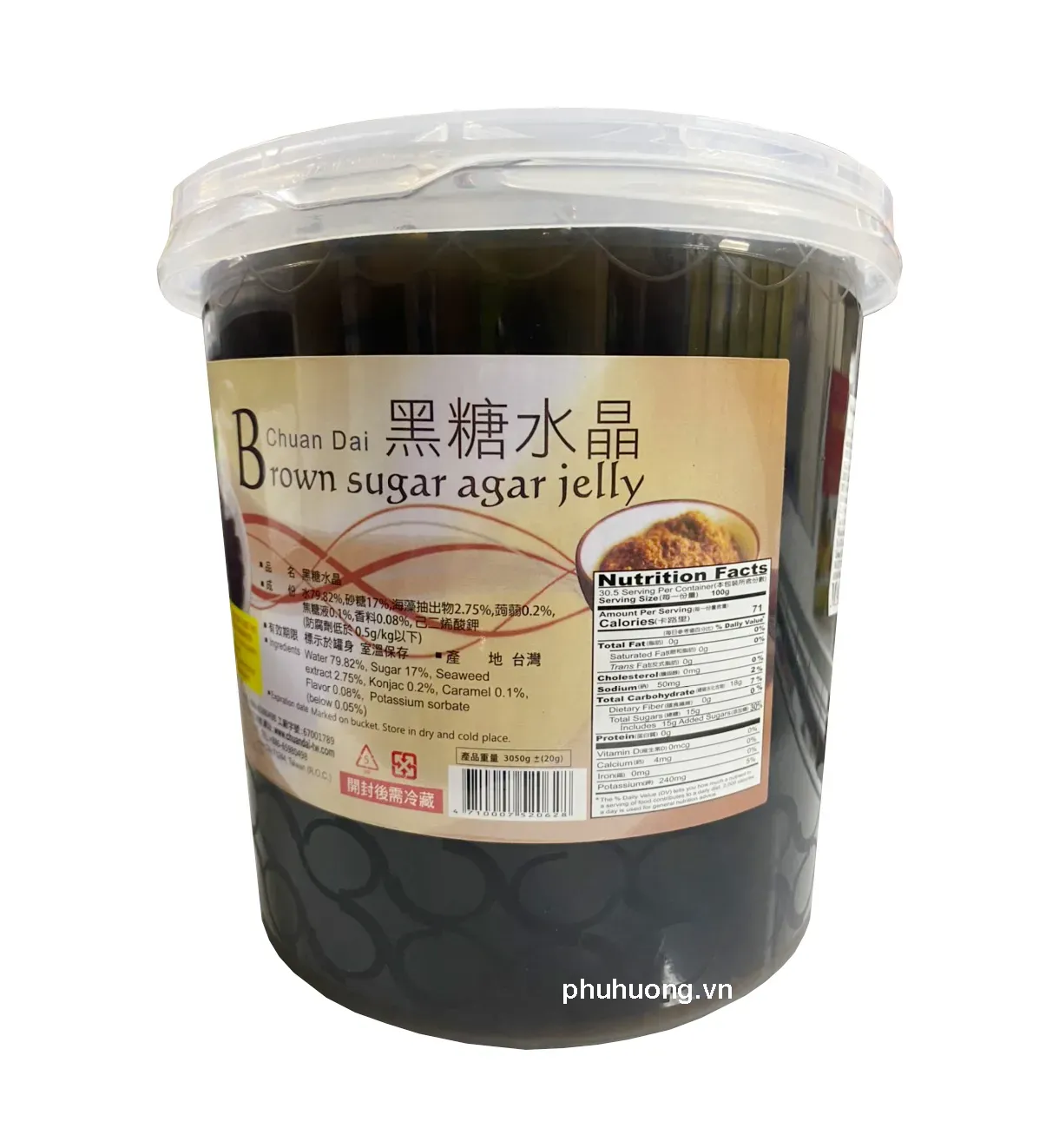 Thạch ống ĐL hương đường đen 3.05kg