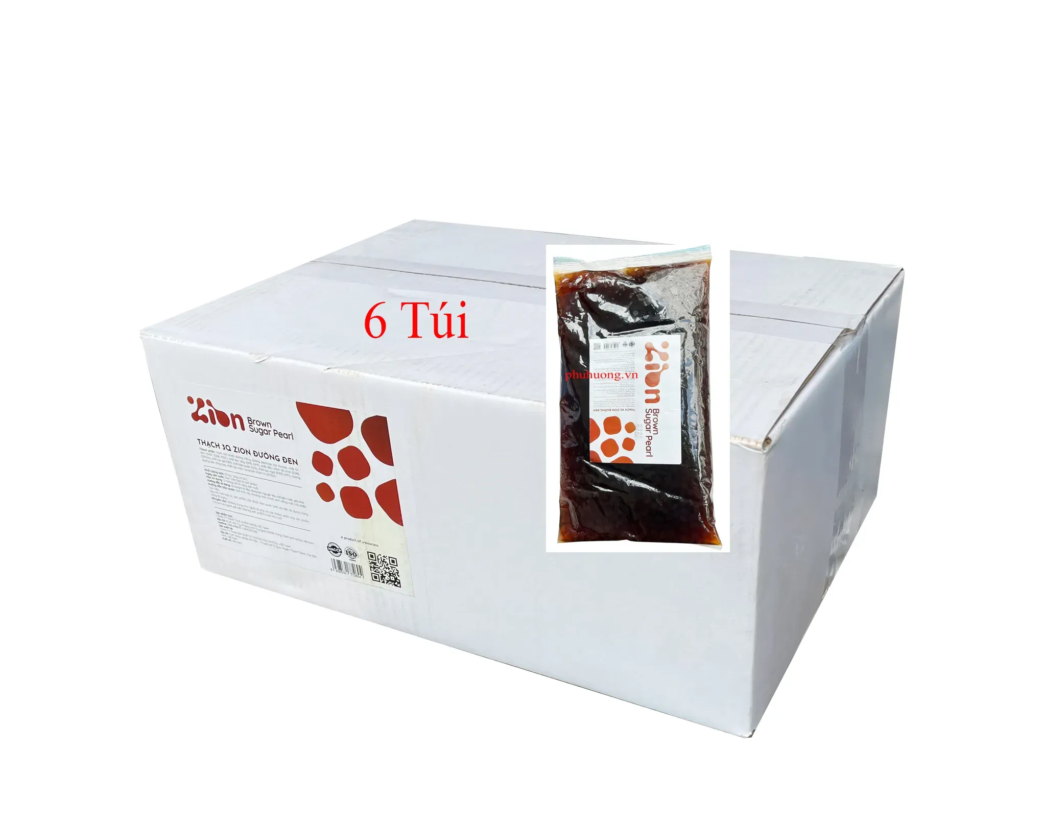 Thạch 3q Zion caramel 2kg - Thùng 6 túi