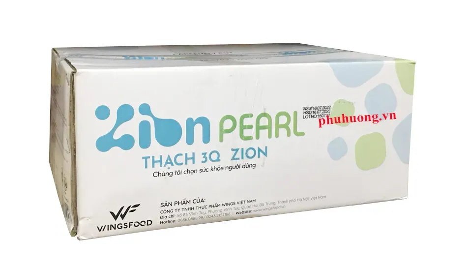 Thạch 3q Zion 2kg trắng - Thùng 6 túi