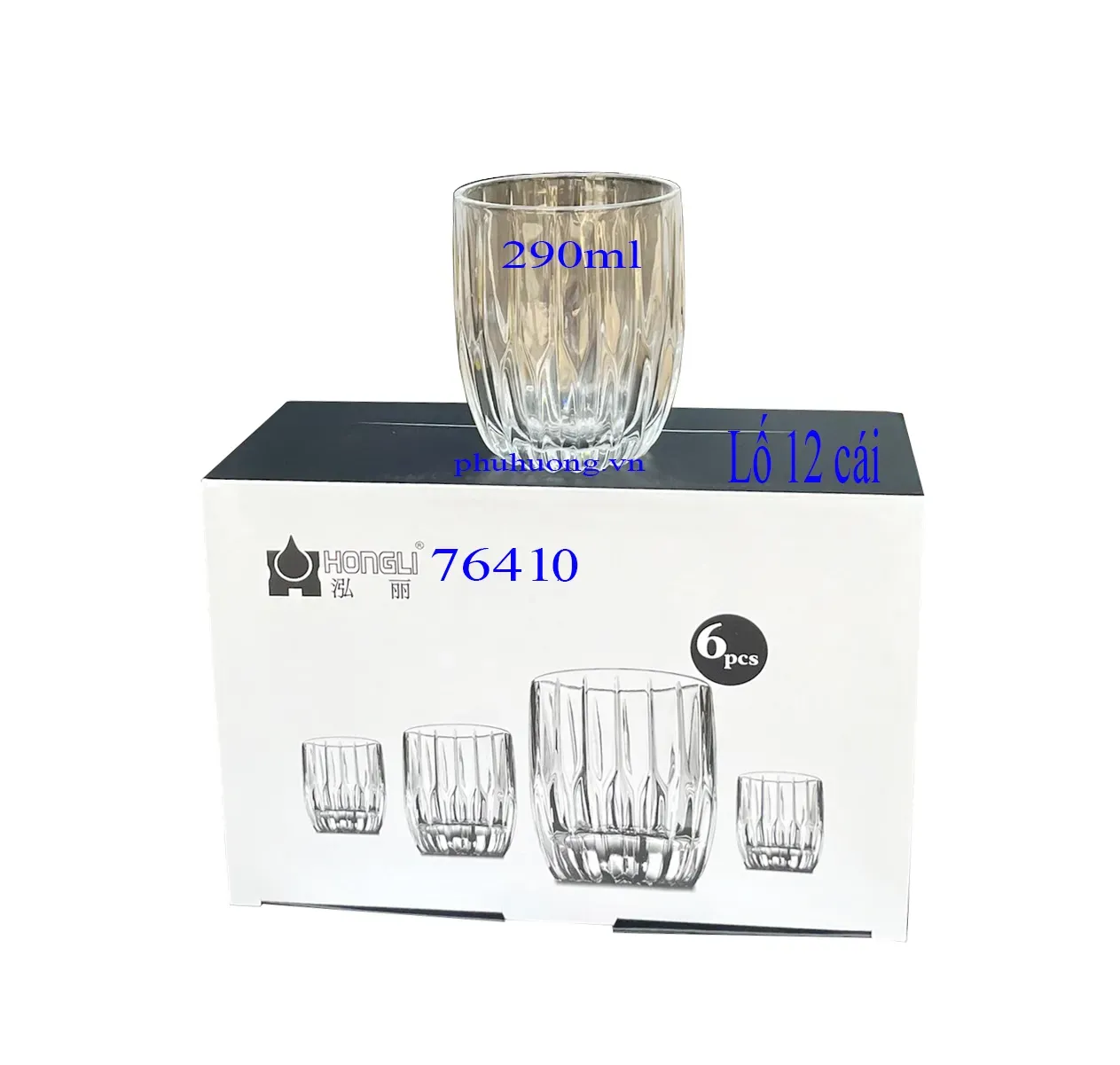 Ly thủy tinh Hongli 76410 - 290ml - LỐ 12 cái