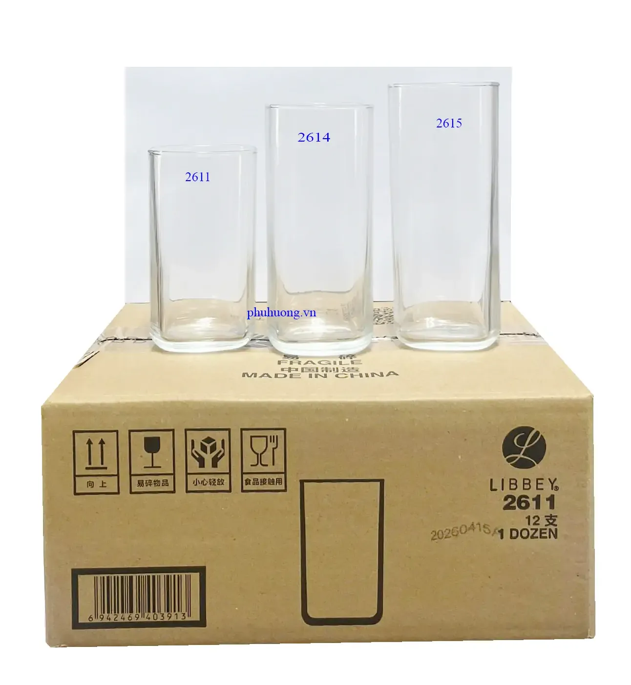 Ly thủy tinh hiệu Libbey 2611 - 300ml - Lố 12 cái
