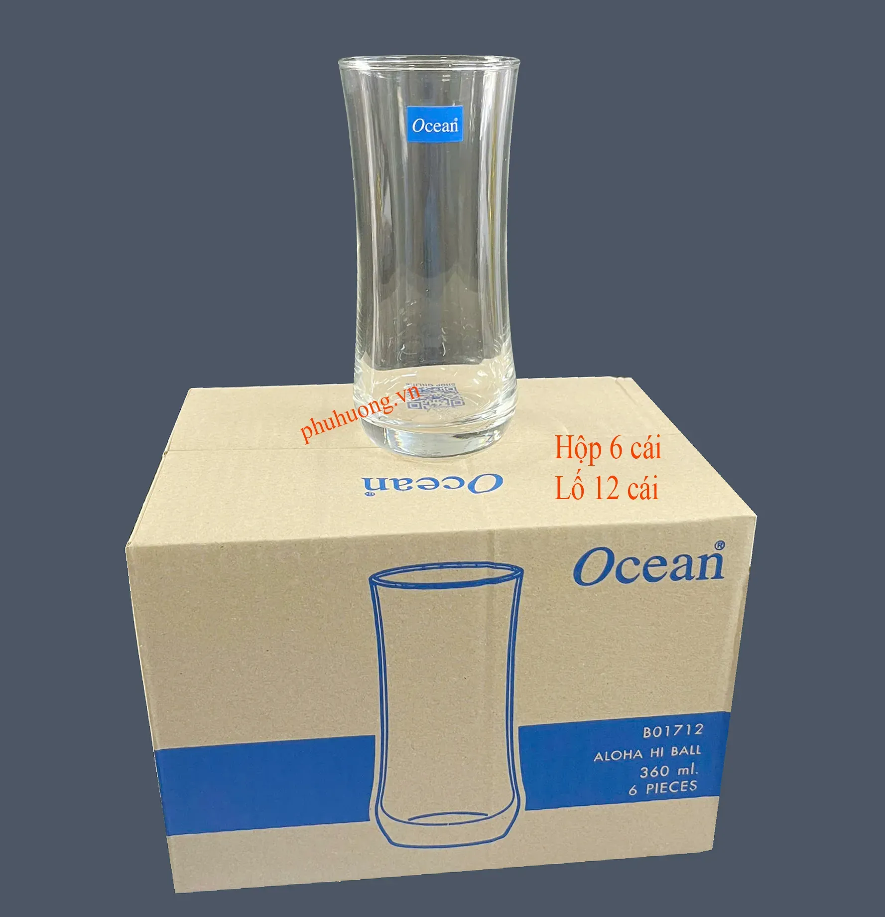 Ly thủy tinh 1P01712 - 360ml - LỐ 12 CÁI