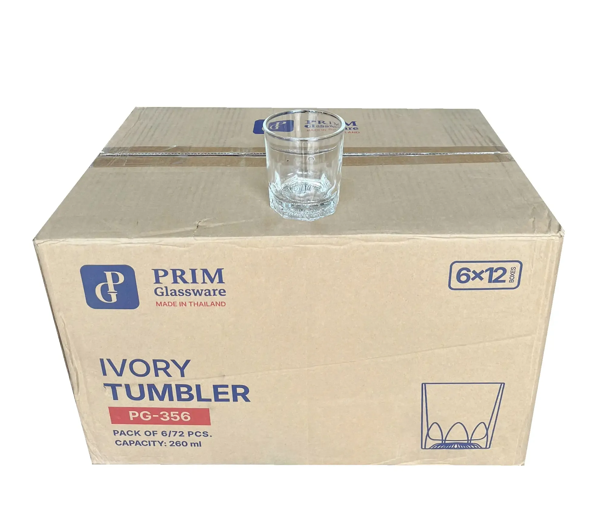 Ly thủy tinh PG-356 - 260ml - LỐ 12 CÁI