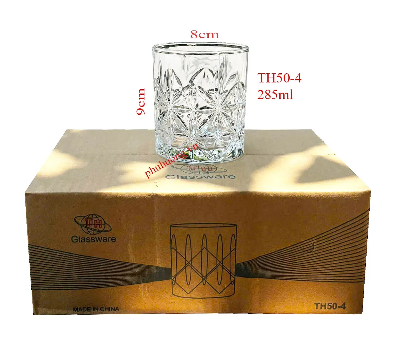 Ly thủy tinh không quai 285ML (TH50-4 - 6 lố/t)