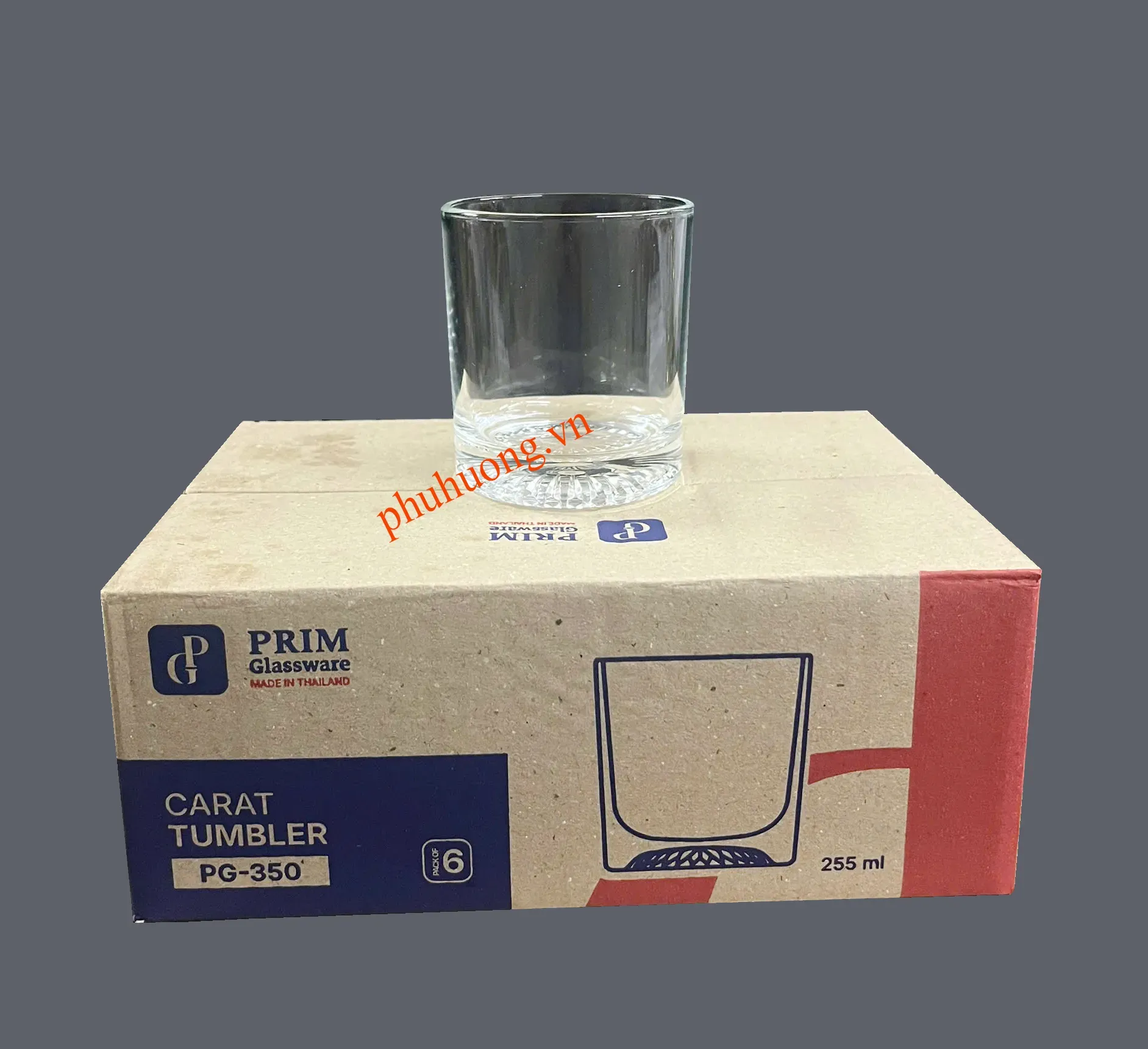Ly thủy tinh PG-350 - 255ml - Lố 12 cái