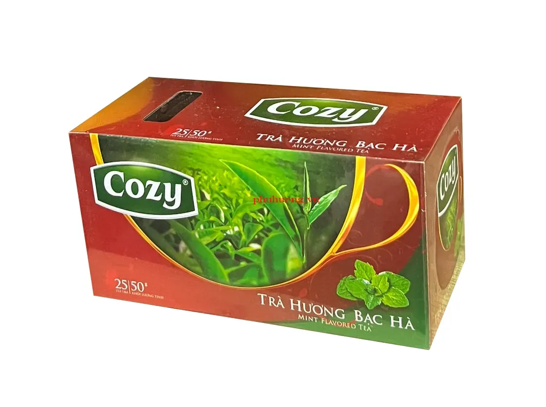 Trà cozy túi lọc bạc hà xanh 25 túi