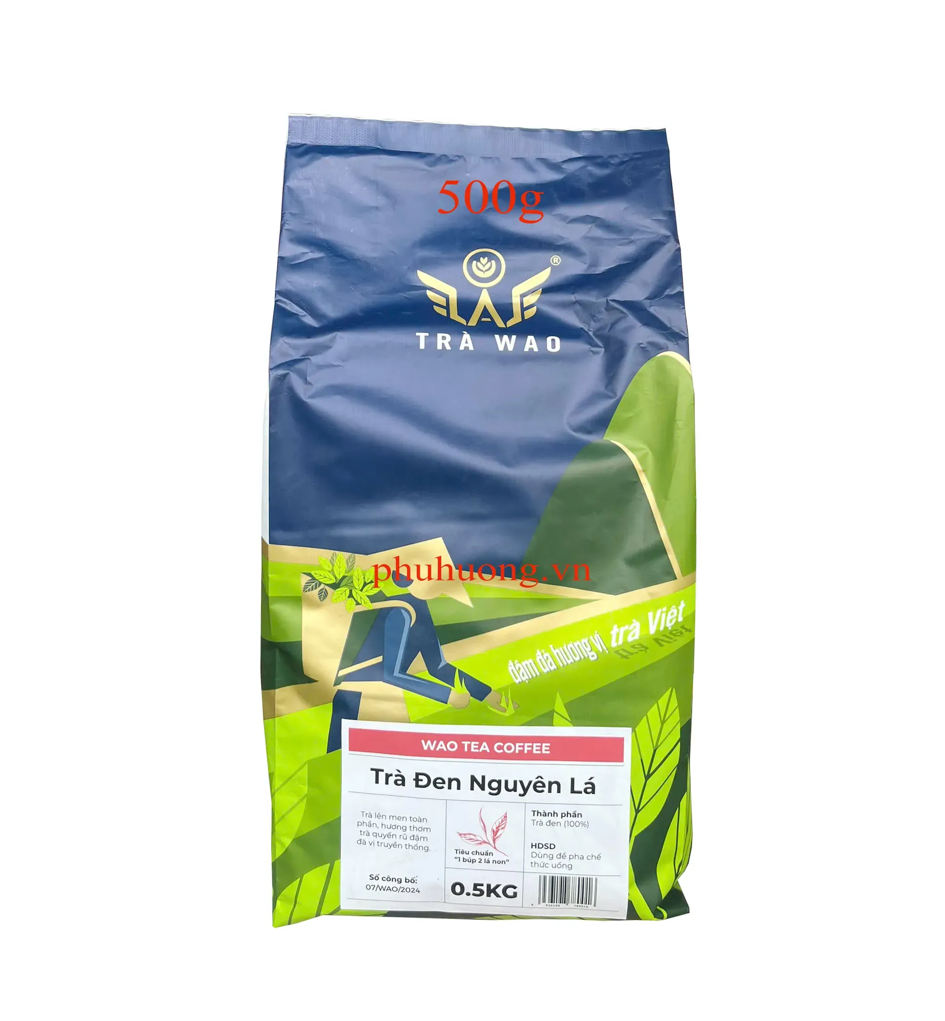 Trà đen nguyên lá 0.5kg -WAO