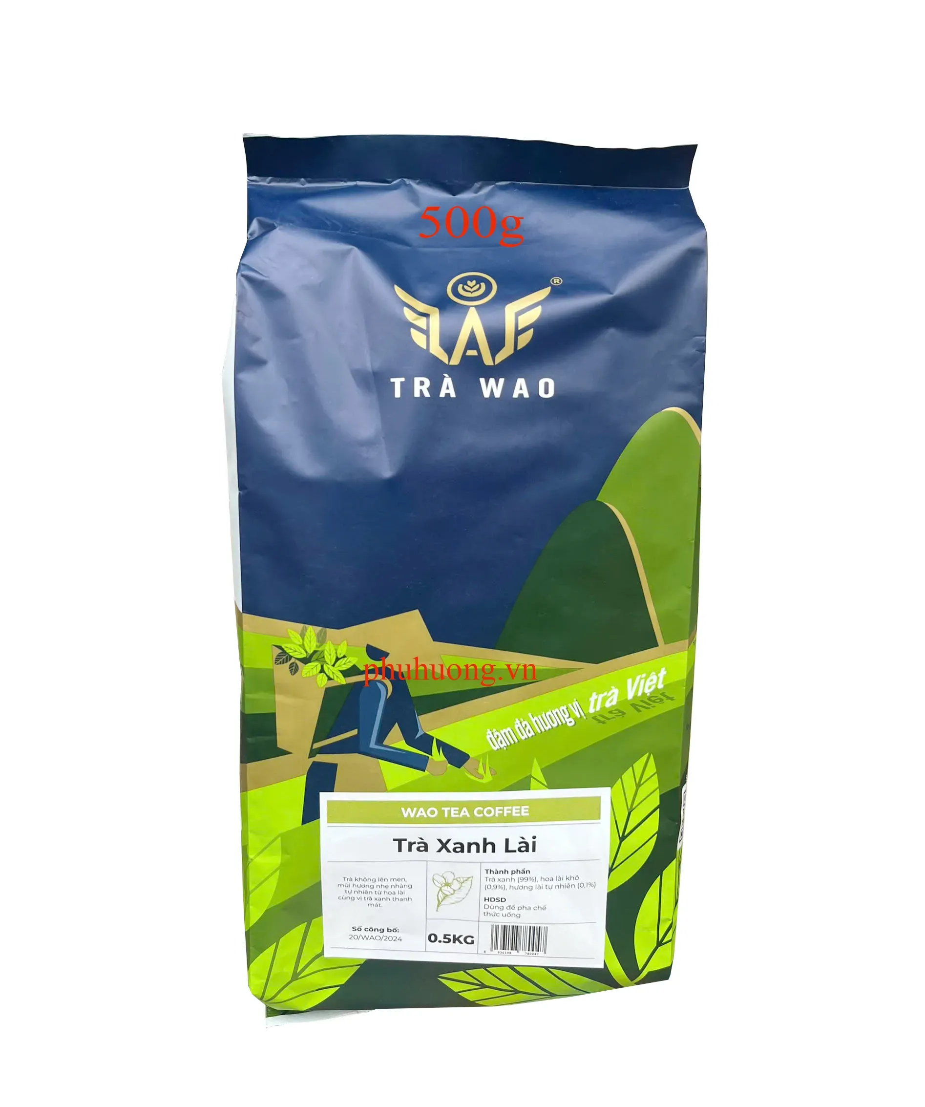 Trà xanh lài 0.5kg - WAO