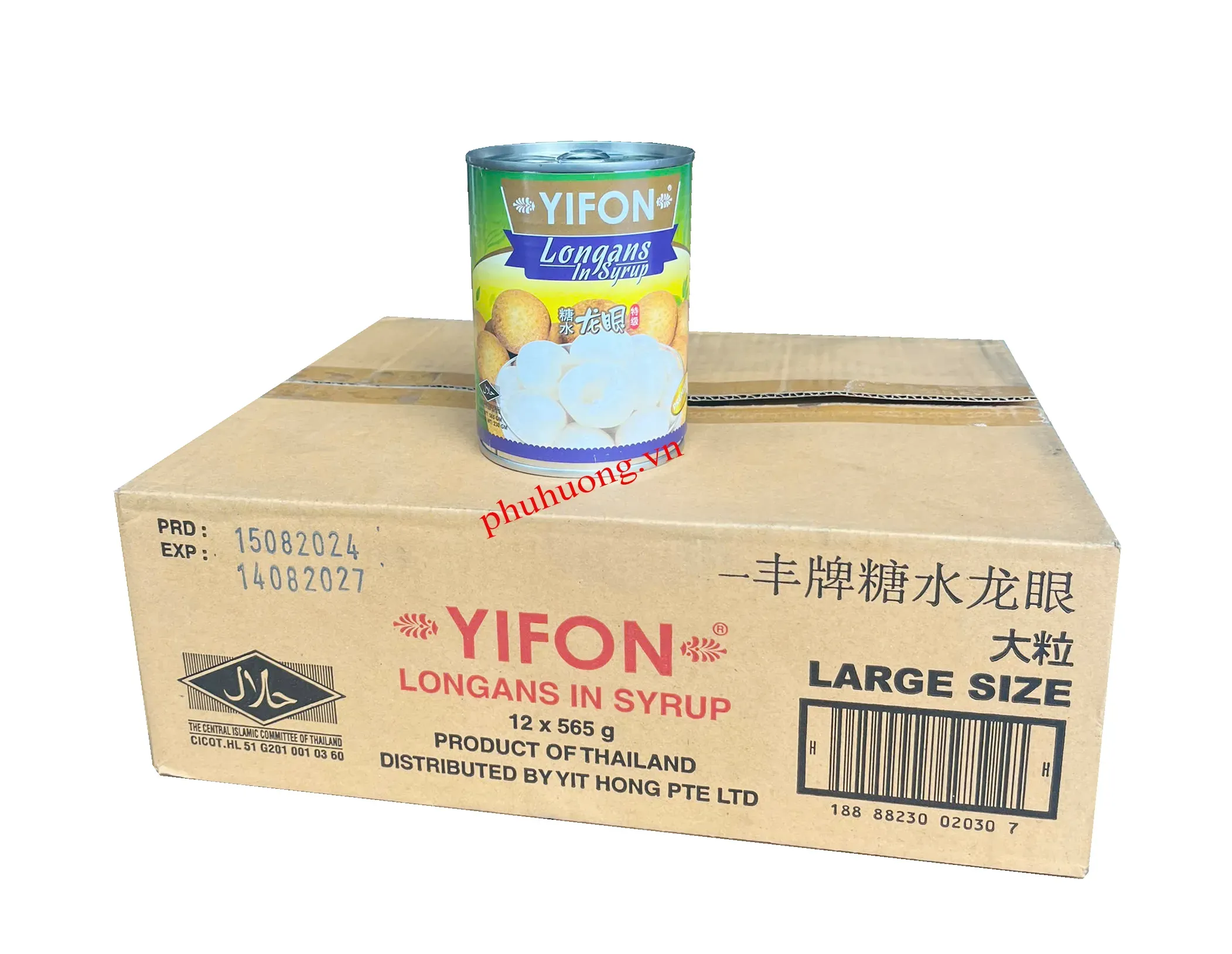 Nhãn ngâm Yifon 565g - Thái Lan - THÙNG 12 LON