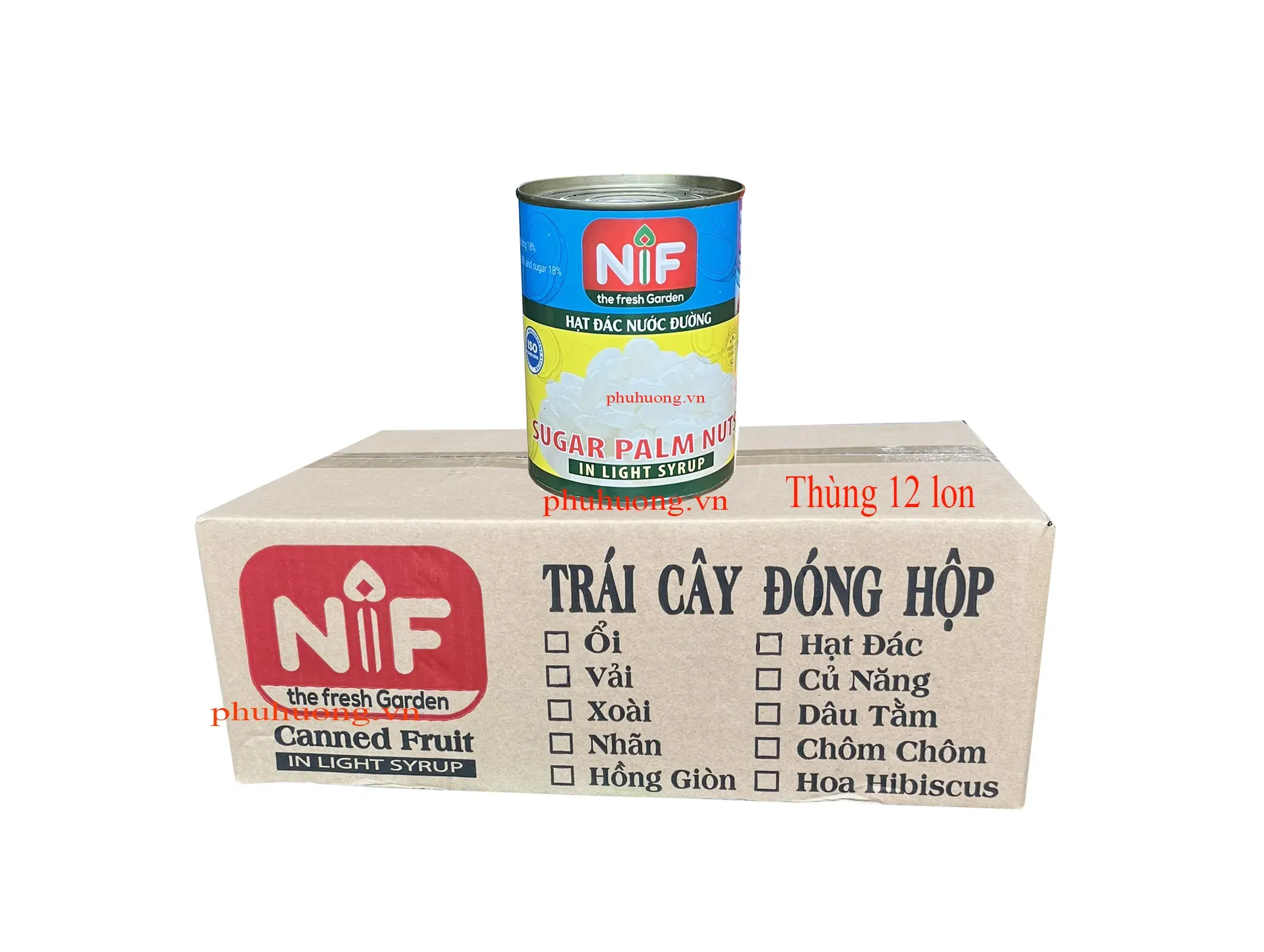 Hạt đác nước đường 560g nif - Thùng 12 lon
