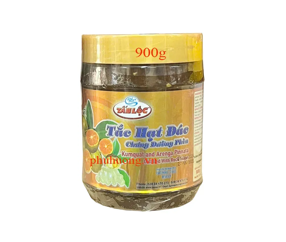 Tắc hạt đác chưng đường phèn Tấn Lộc 900g
