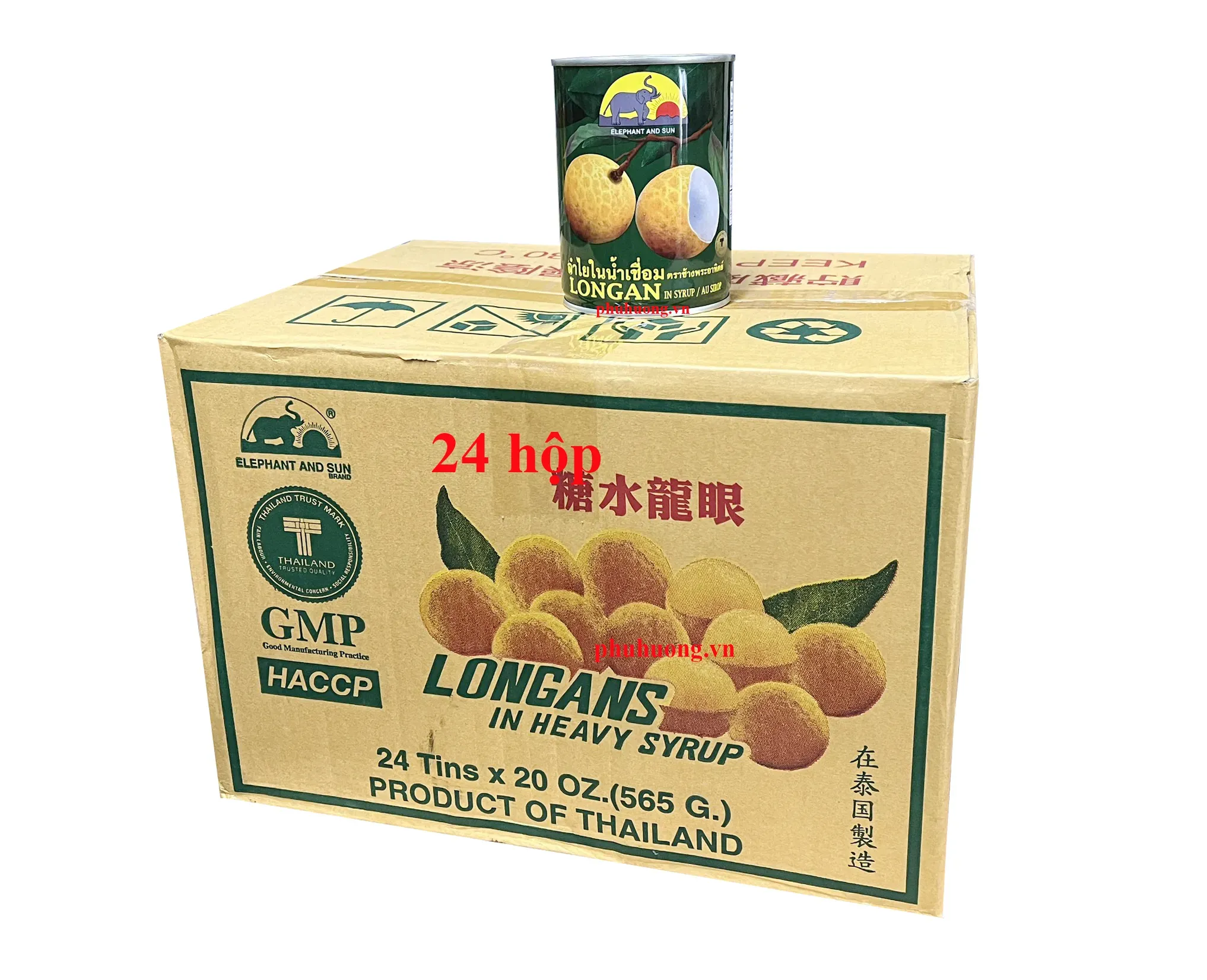 Nhãn ngâm Thái Lan con voi - Thùng*24