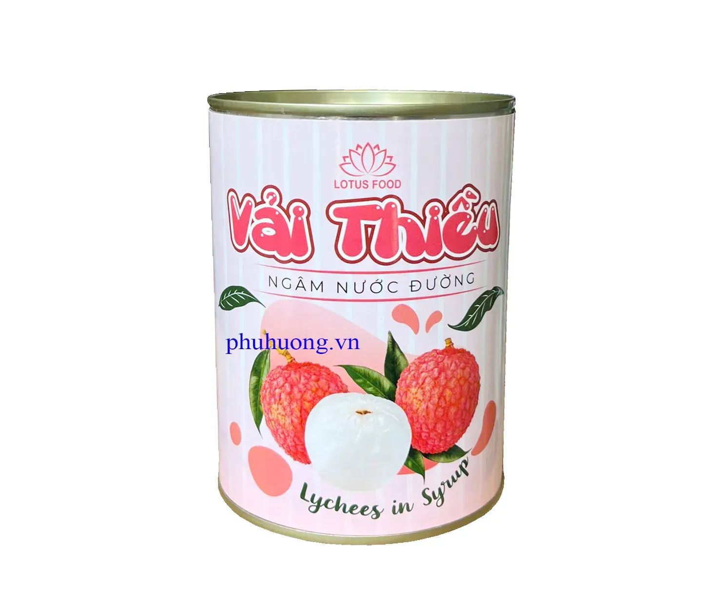 Vải thiều ngâm nước đường 560g (Lotus Food Bibi ,12 lon/ thùng)