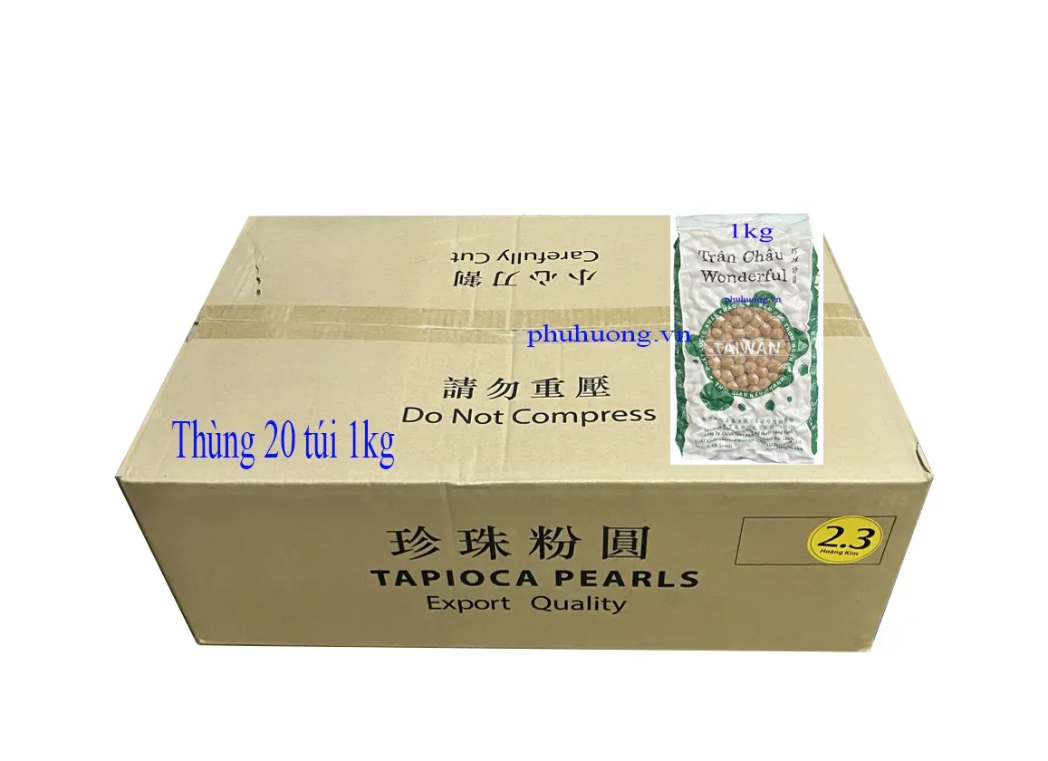 Trân châu đen Wonderful 1kg - Thùng 20 túi